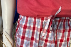 Les pyjamas shorts  CARREAUX rouges